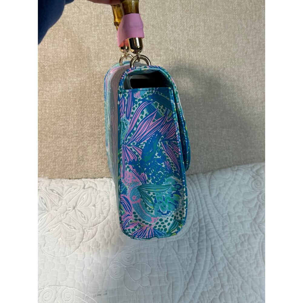 NWOT Lilly Pulitzer Women Blue/Pink Holiday In The Sun Bag Wallet Purse Set - Picture 11 of 12